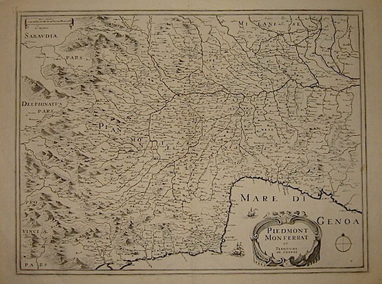 Sanson Nicolas (1600-1667) Piedmont Monferrat et Territoire de Genes 1650 ca. Parigi 